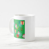 Mug emoji de Noël vert (Devant gauche)