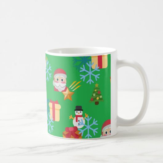Mug emoji de Noël vert (Droite)