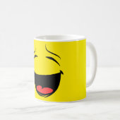 Mug Emoji du visage joyeux et souriant (Devant droit)