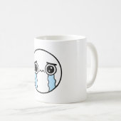 Mug Emoji Face De Pleure Triste (Devant droit)