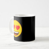 Mug Emoji Heart Eyes Yellow Smile Face  (Devant gauche)
