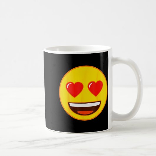 Mug Emoji Heart Eyes Yellow Smile Face  (Droite)