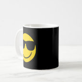 Mug Emoji Retro Sungles Yellow Smile Face (Devant gauche)