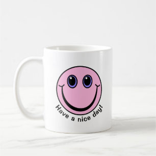 Mug Emoji rose font face ont un beau jour