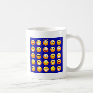 Mug emojis bleu foncé
