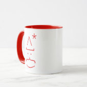 Mug Emoticon amusant Père Noël Cute Geek Nerd Lait de  (Devant gauche)