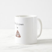 Mug Émoticon de poo personnalisable (Devant droit)