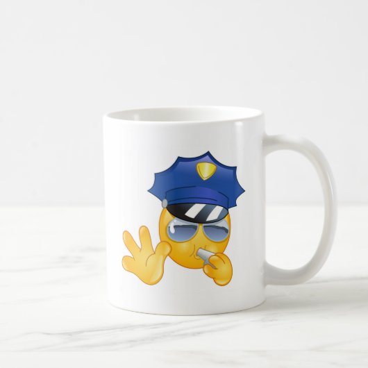 Mug émoticône de police (Droite)