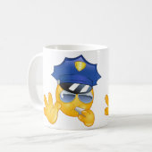 Mug émoticône de police (Devant gauche)
