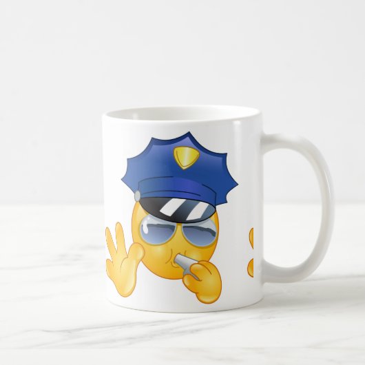 Mug émoticône de police (Droite)