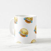 Mug Émoticône drôle qui rit et pleure Graphique (Devant gauche)