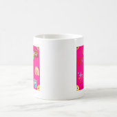 Mug émoticône rose chaud (Centre)