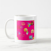 Mug émoticône rose chaud (Gauche)