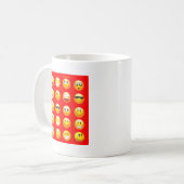 Mug émoticône rouge (Devant gauche)