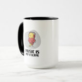 Mug émoticône souriante avec écouteurs (Devant gauche)