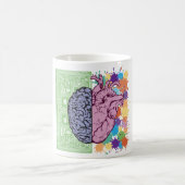 Mug Émotion de balance du coeur cérébral (Centre)