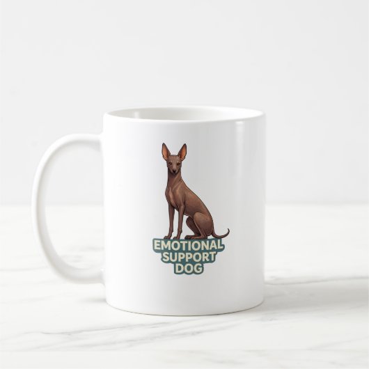 Mug Emotional Support Dog Peruvian Inca Orchid (Gauche)