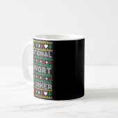 Mug Emotional Suprt Coworker Funny Ugly Christmas Swea (Devant gauche)