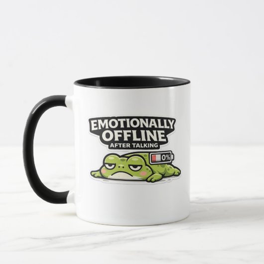Mug Emotionally Offline After Talking Frog Design (Gauche)