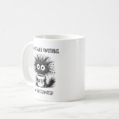 Mug Émotionnellement instable, mais caféiné drôle Chat (Devant gauche)