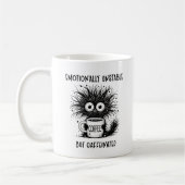 Mug Émotionnellement instable, mais caféiné drôle Chat (Gauche)