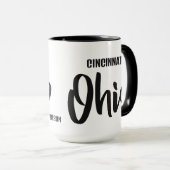 Mug Emplacement personnalisé & nom Ohio (Devant droit)