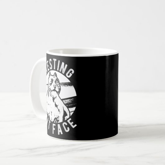 Mug Emplacement Pittie Pitbull de la face de l'animal  (Devant gauche)