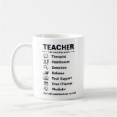 Mug Emplois de professeur drôles (Gauche)