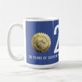 Mug Employé chaque année jalon anniversaire 20 ans (Gauche)