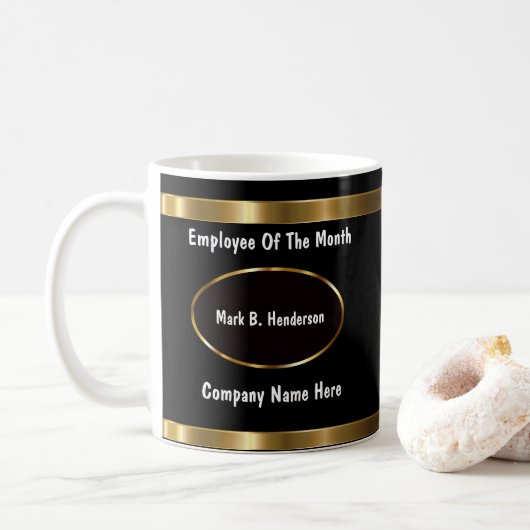 Mug Employé Classique Du Mois Bougs De Café Haut De Ga (Avec donut)