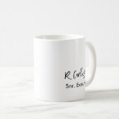 Mug Employé de bureau minimaliste moderne (Devant droit)