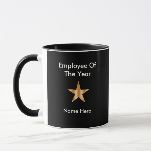 Mug Employé de la récompense d'année (Gauche)