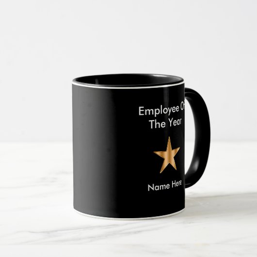 Mug Employé de la récompense d'année (Devant droit)