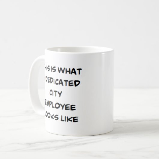 Mug employé de la ville, dévoué (Devant gauche)