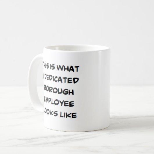 Mug employé de l'arrondissement, dévoué (Devant gauche)