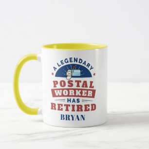 Mug Employé de poste Mailman Retraite personnalisée
