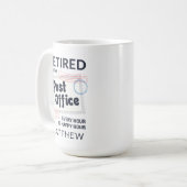 Mug Employé de poste retraité Mailman personnalisé (Devant gauche)