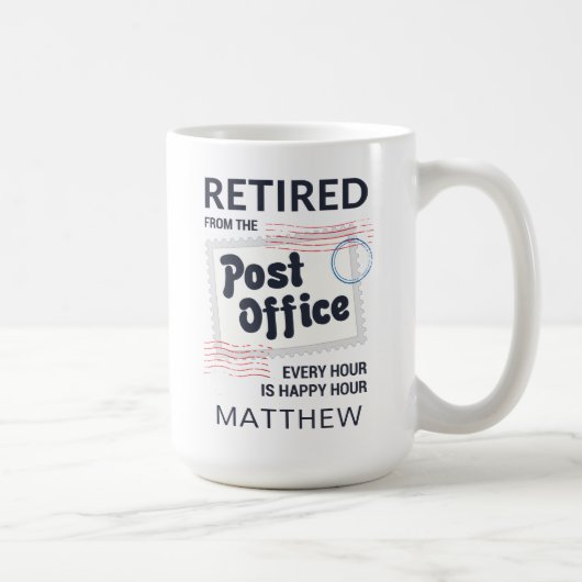 Mug Employé de poste retraité Mailman personnalisé (Droite)