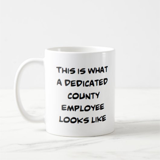 Mug employé du comté, dédié (Gauche)