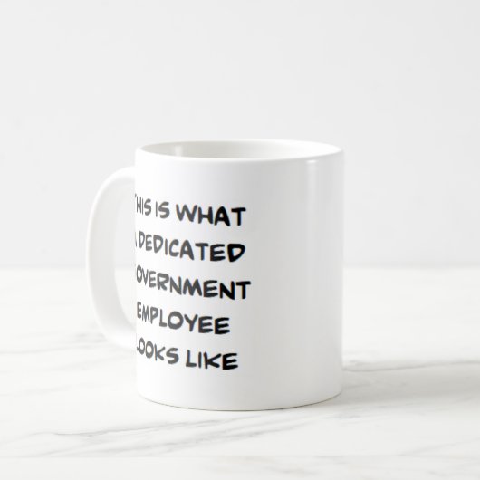 Mug employé du gouvernement, dévoué (Devant gauche)