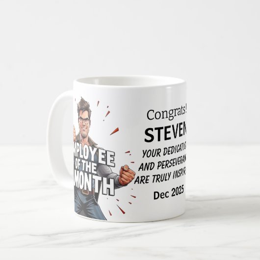 Mug Employé Du Mois (Devant gauche)