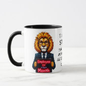 Mug Employé Du Mois Lion Couleurs Néon (Gauche)