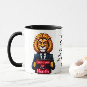 Mug Employé Du Mois Lion Couleurs Néon