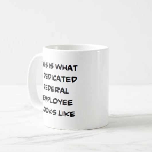 Mug employé fédéral, dévoué (Devant gauche)
