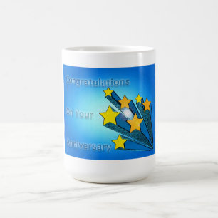 Mug Employé Joyeux Anniversaire De Tir Étoiles