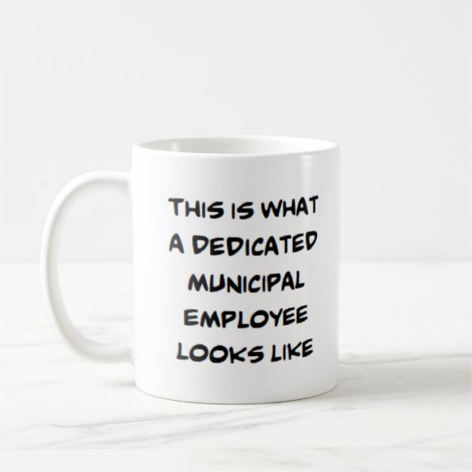 Mug employé municipal, dévoué (Gauche)