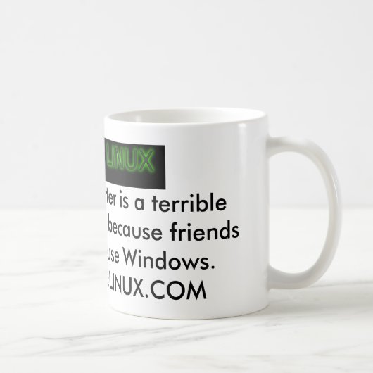 Mug Employez juste Linux puisque… (Droite)