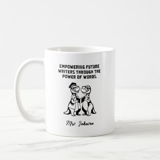 Mug Empowering Future Writers Power of Words Design (Gauche)