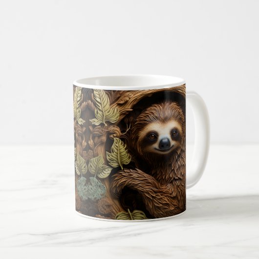 Mug Empreinte 3D en cuir (Devant droit)
