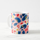 Mug Empreinte de léopard : aquarelle peinte à la main. (Devant gauche)